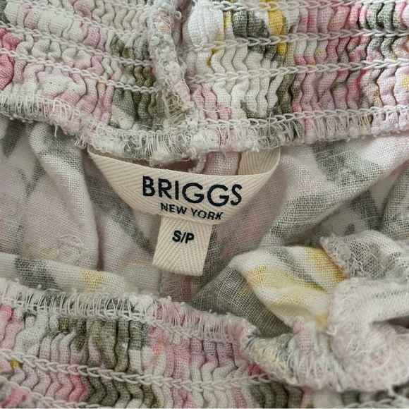 Briggs Linen Boho Bohemian Tassel Shorts Floral Tropical Pink Yellow Small - Picture 5 of 9